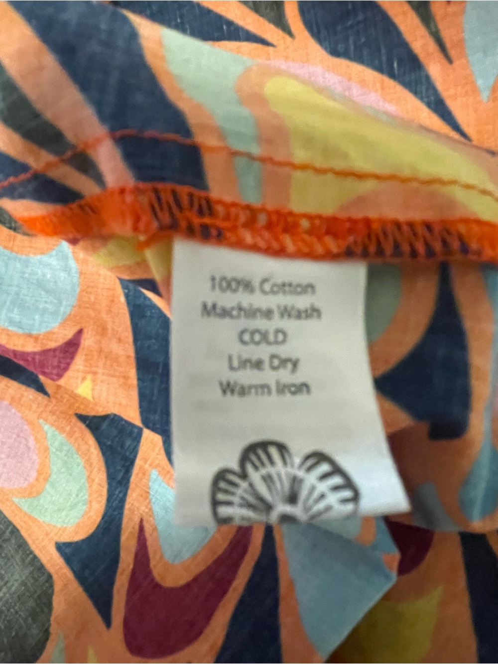 Bold Abstract Print Maxi Dress in Orange & Pink - Picture 8 of 10